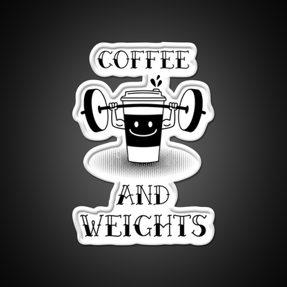 Coffee And Weights Gym Fitness Led Neon Sign Rgb Color