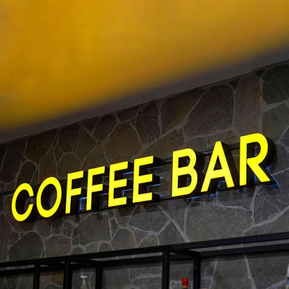 Coffee Bar 3D Frontlit Letters Metal Led Sign