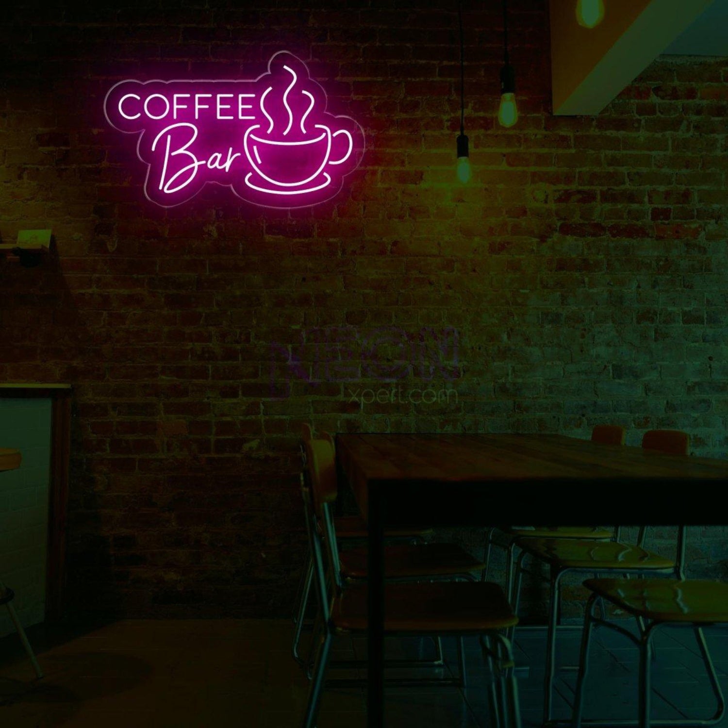 Coffee Bar Blue White Led Neon Sign With Coffee Cup For Cafe Shop Decor | Shineneon