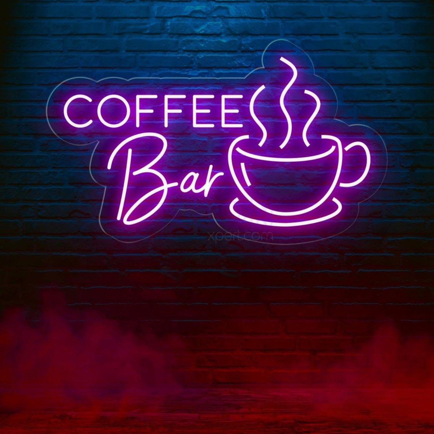 Coffee Bar Blue White Led Neon Sign With Coffee Cup For Cafe Shop Decor | Shineneon