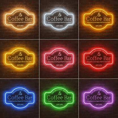Coffee Bar LED Neon Sign - 05 Color Grid