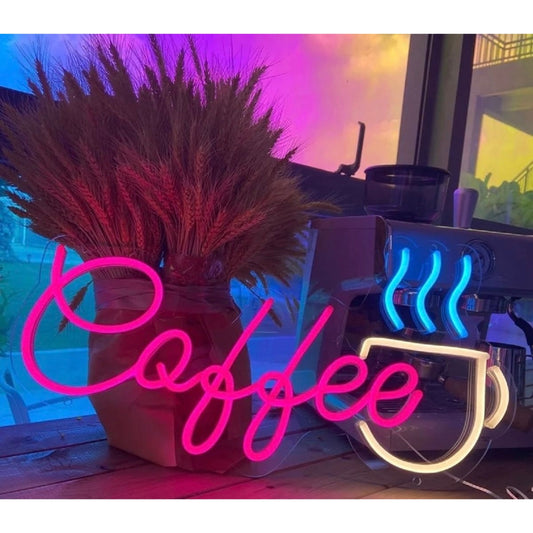 Coffee Bar Led Sign Business Neon Signs Wall Art