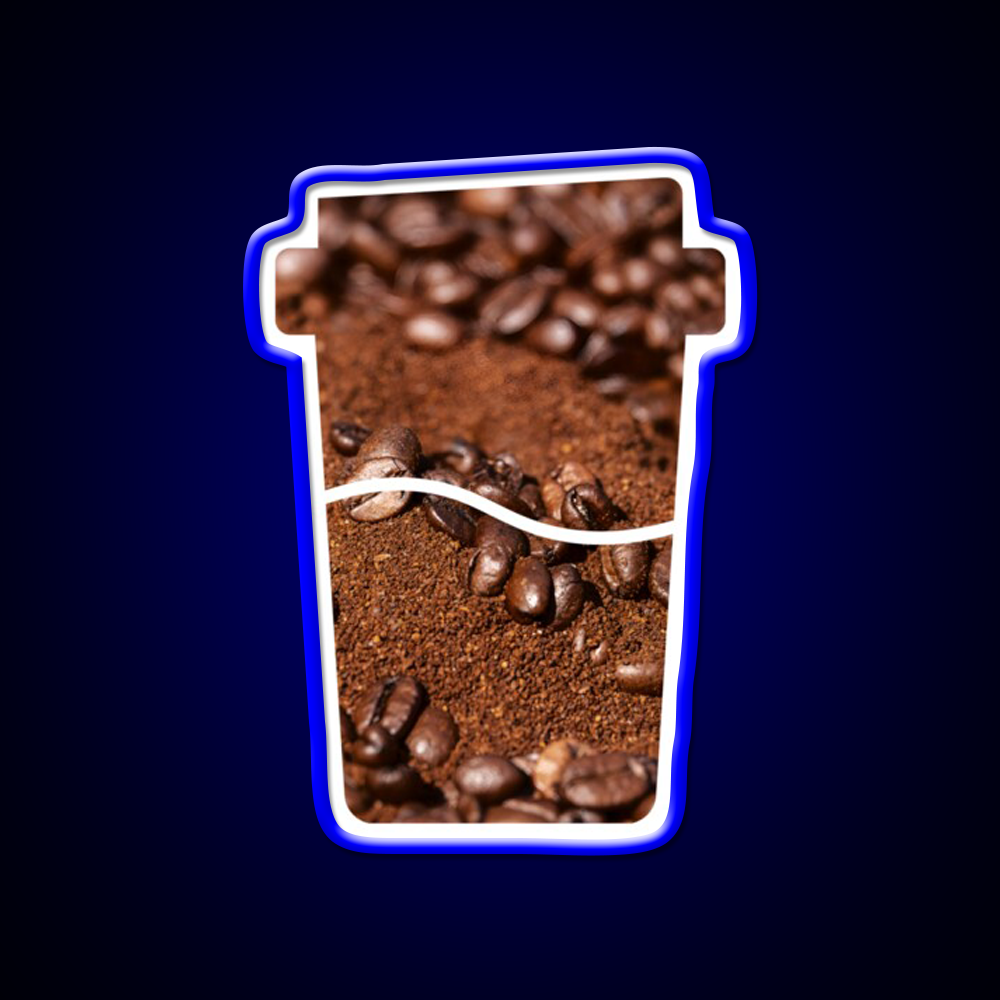 Coffee Bean Dream Art In A Coffee Cup Led Neon Sign Espresso Bar Art Rgb Color