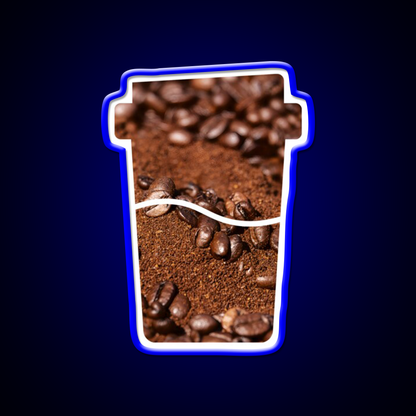 Coffee Bean Dream Art In A Coffee Cup Led Neon Sign Espresso Bar Art Rgb Color