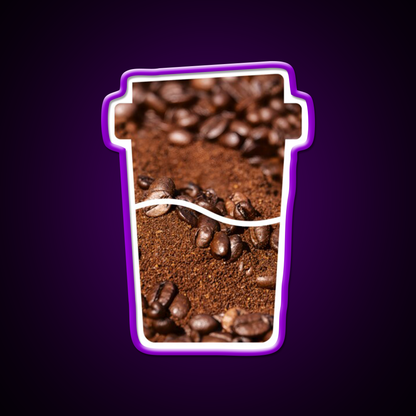 Coffee Bean Dream Art In A Coffee Cup Led Neon Sign Espresso Bar Art Rgb Color