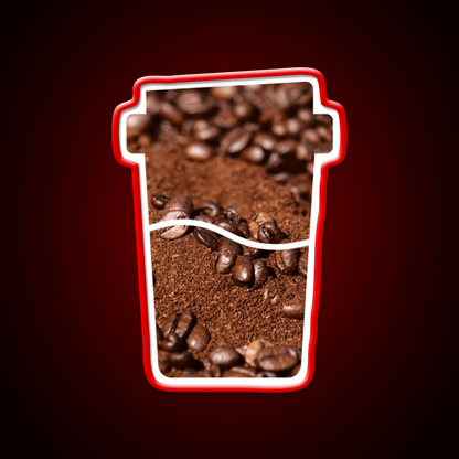 Coffee Bean Dream Art In A Coffee Cup Led Neon Sign Espresso Bar Art Rgb Color - Shineneon
