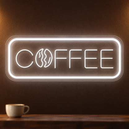 Coffee Bean Rounded Frame LED Neon Sign - product hero