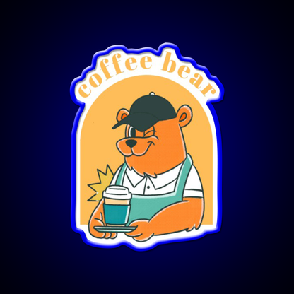 Coffee Bear Cafe Led Neon Sign Espresso Bar Art Rgb Color