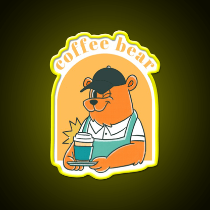 Coffee Bear Cafe Led Neon Sign Espresso Bar Art Rgb Color - Shineneon
