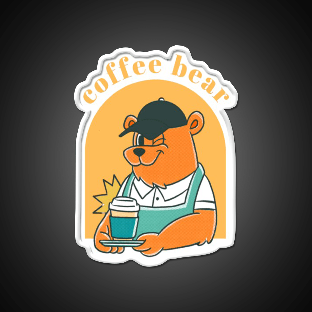 Coffee Bear Cafe Led Neon Sign Espresso Bar Art Rgb Color - Shineneon