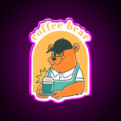 Coffee Bear Cafe Led Neon Sign Espresso Bar Art Rgb Color - Shineneon