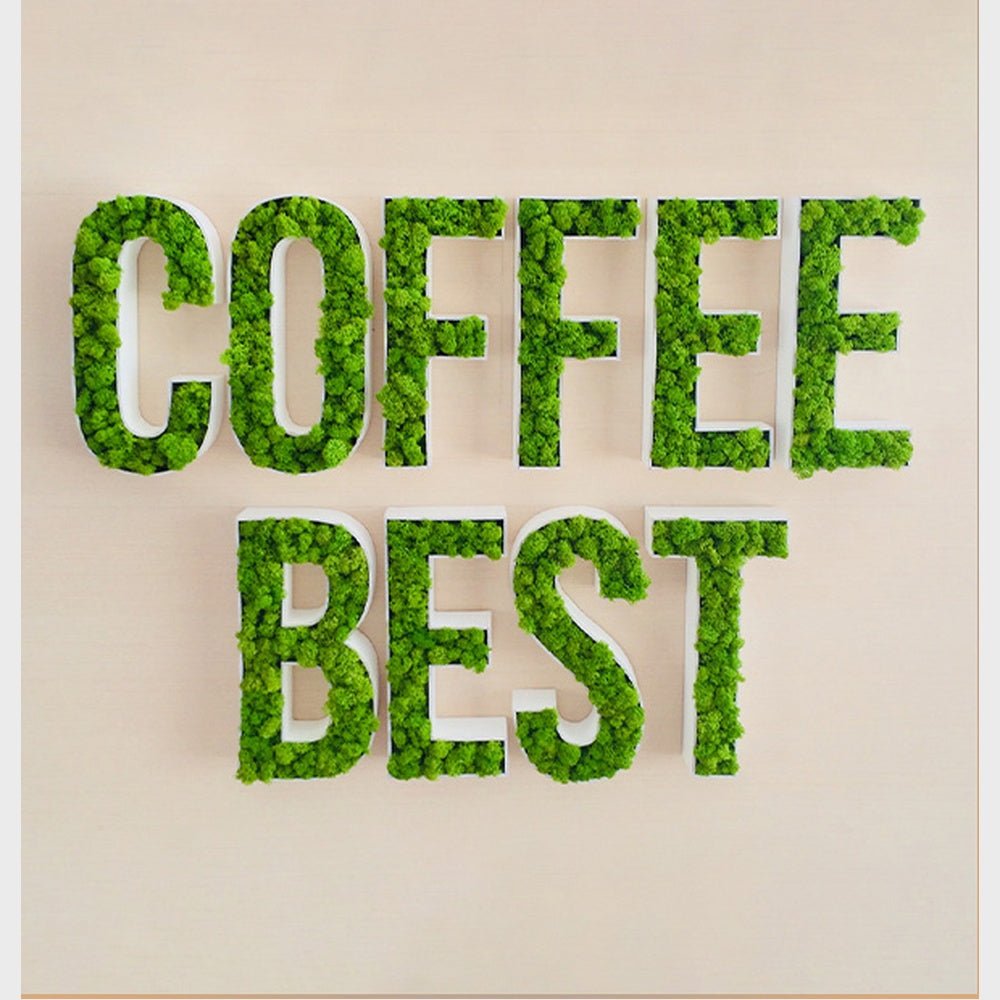 Coffee Best 3D Moss Letter Sign - Shineneon