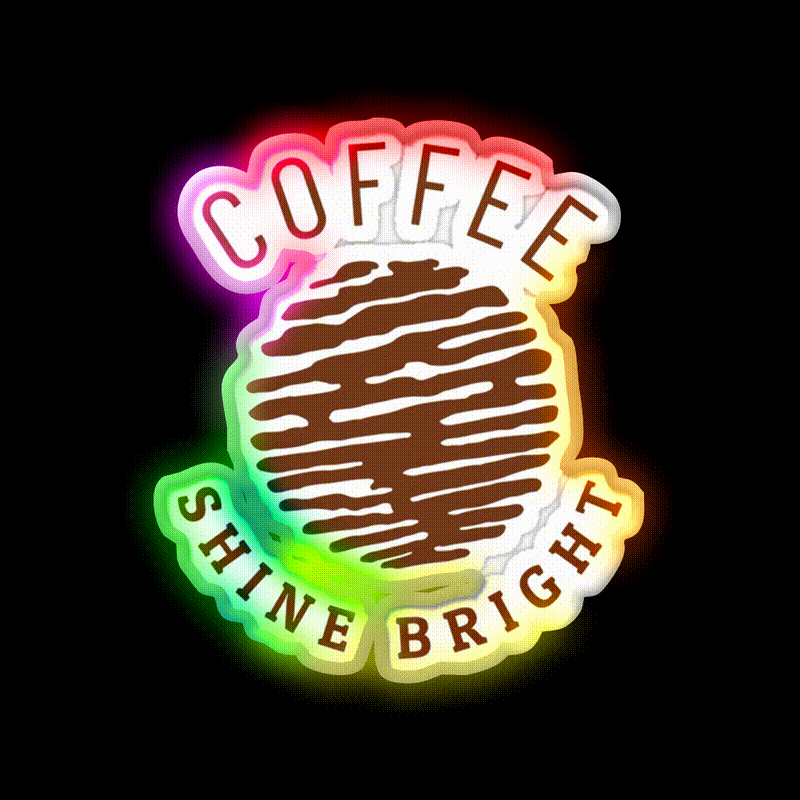 Coffee Books Design Coffee Cafe Led Neon Sign Espresso Bar Art Rgb Color