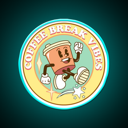 Coffee Break Vibes Cafe Led Neon Sign Espresso Bar Art Rgb Color