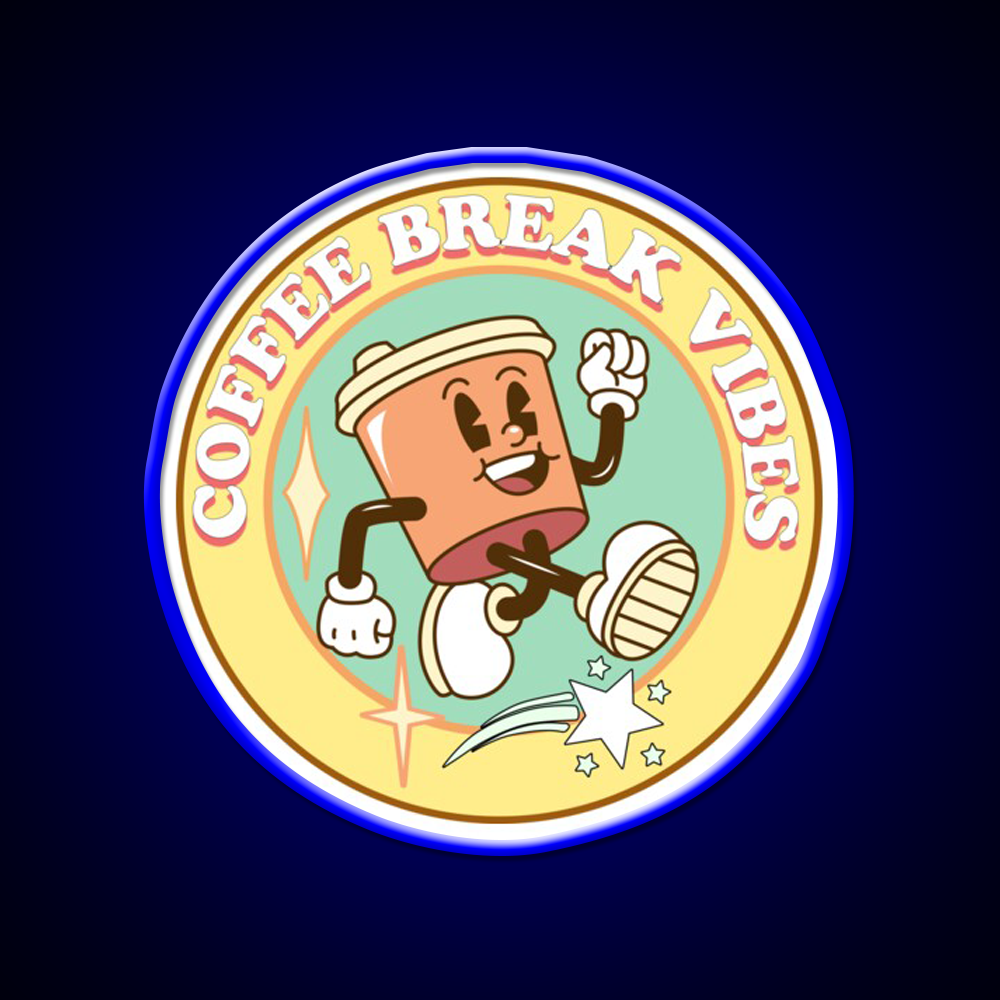 Coffee Break Vibes Cafe Led Neon Sign Espresso Bar Art Rgb Color