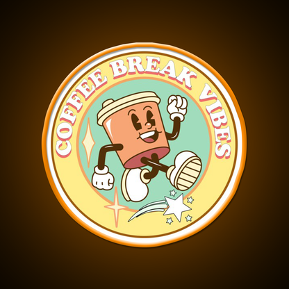 Coffee Break Vibes Cafe Led Neon Sign Espresso Bar Art Rgb Color