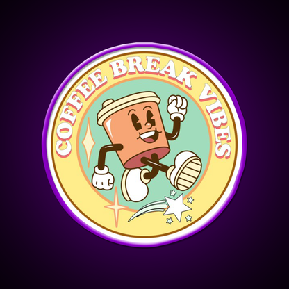 Coffee Break Vibes Cafe Led Neon Sign Espresso Bar Art Rgb Color