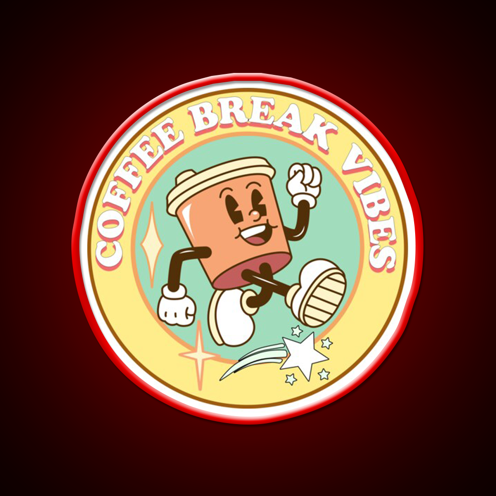 Coffee Break Vibes Cafe Led Neon Sign Espresso Bar Art Rgb Color