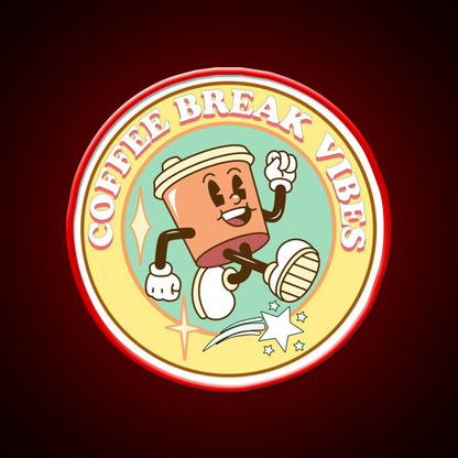 Coffee Break Vibes Cafe Led Neon Sign Espresso Bar Art Rgb Color