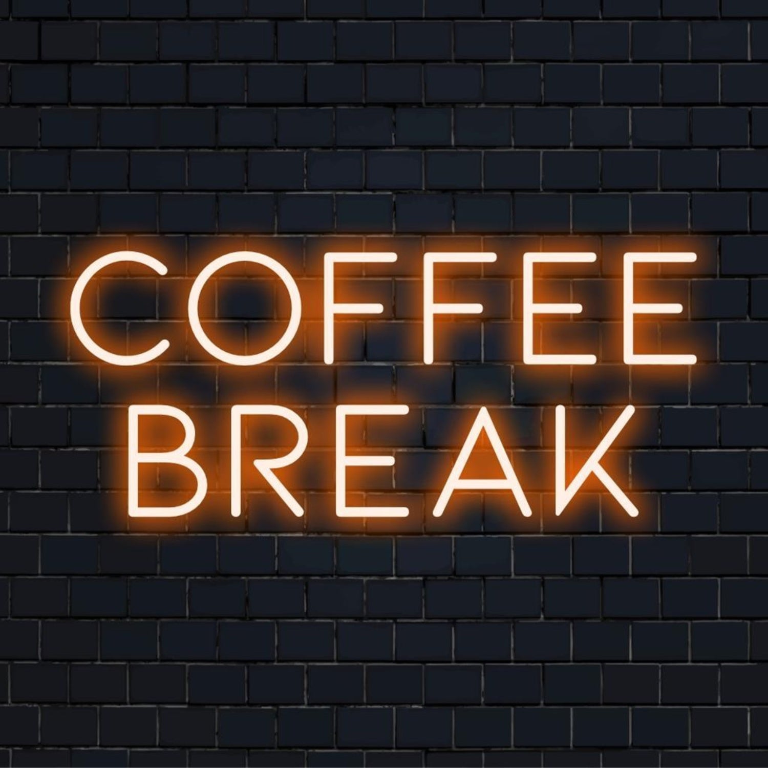 Coffee Break Warm Orange Led Neon Sign For Cafe Decor | Shineneon