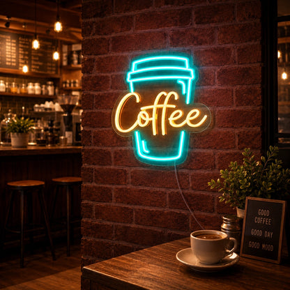 Coffee Brick Wall LED Neon Sign - 01 Original Product Image