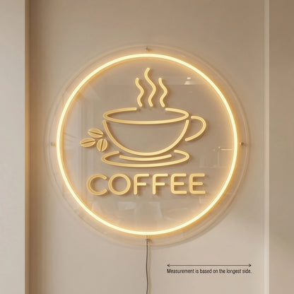 Coffee Business LED Neon Sign Wall Decor - 04 Size Image