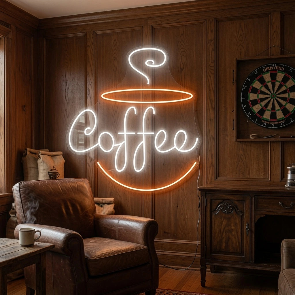 Coffee Business Room Decor LED Neon Sign - 03 Real Lifestyle Scene