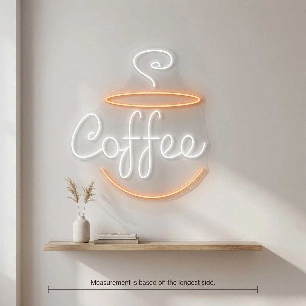 Coffee Business Room Decor LED Neon Sign - 04 Size Image