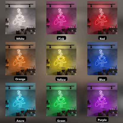 Coffee Cafe Interior Decor LED Neon Sign - 05 Color Grid