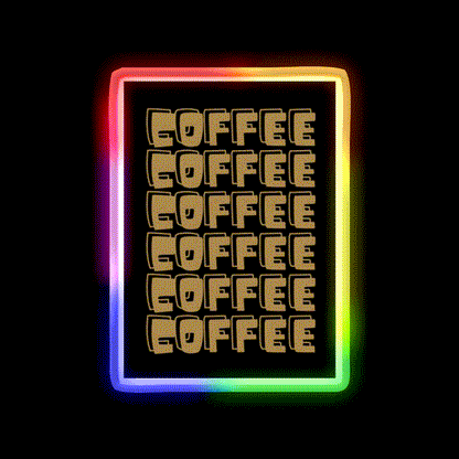 Coffee Cafe Led Neon Sign Espresso Bar Art For Coffee Lover Rgb Color