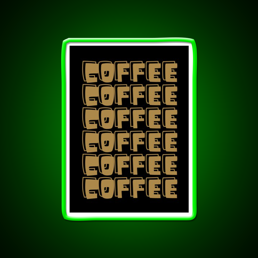 Coffee Cafe Led Neon Sign Espresso Bar Art For Coffee Lover Rgb Color