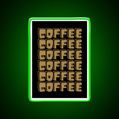 Coffee Cafe Led Neon Sign Espresso Bar Art For Coffee Lover Rgb Color