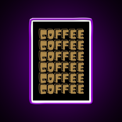 Coffee Cafe Led Neon Sign Espresso Bar Art For Coffee Lover Rgb Color