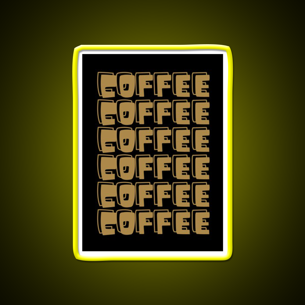 Coffee Cafe Led Neon Sign Espresso Bar Art For Coffee Lover Rgb Color