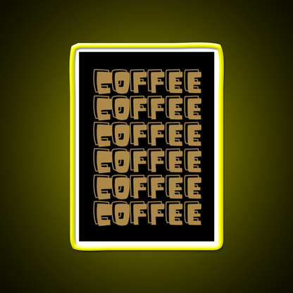 Coffee Cafe Led Neon Sign Espresso Bar Art For Coffee Lover Rgb Color