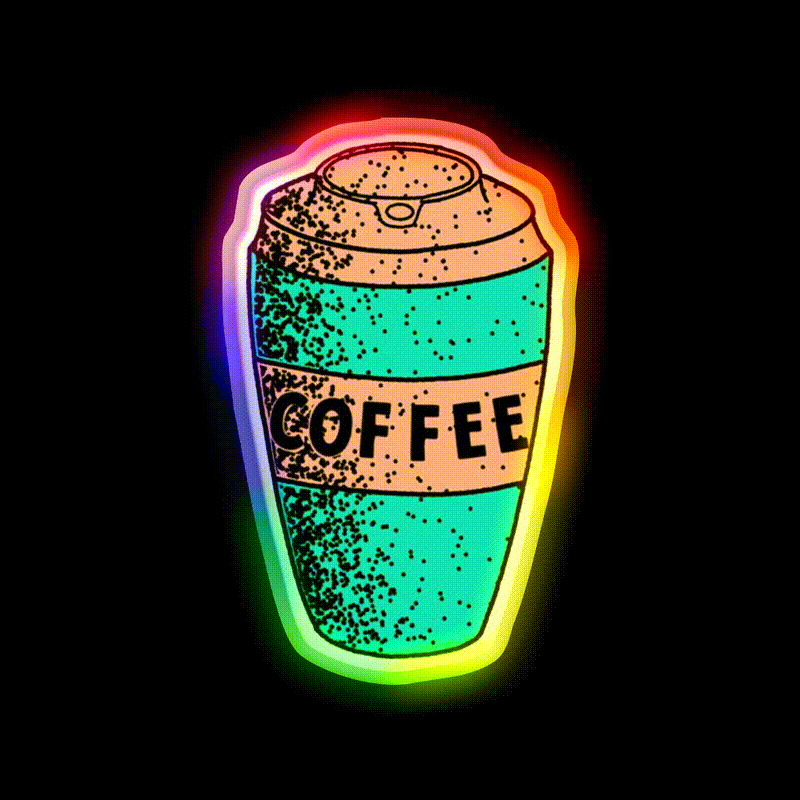 Coffee Cafe Led Neon Sign Espresso Bar Art For Coffee Shop Rgb Color