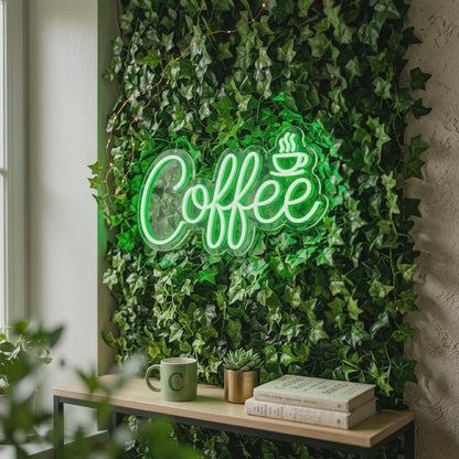 Coffee Coffee Bar Decor LED Neon Sign - 03 Real Lifestyle Scene