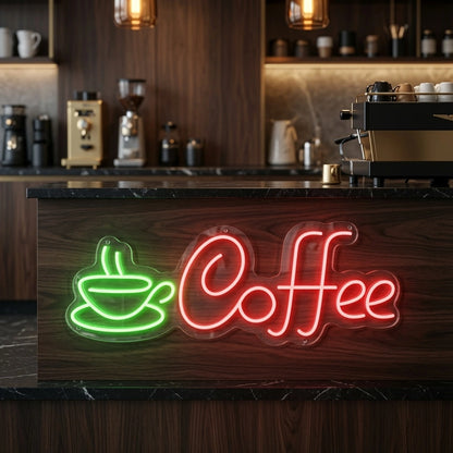 Coffee Coffee Bar Wall Art LED Neon Sign - 01 Original Product Image