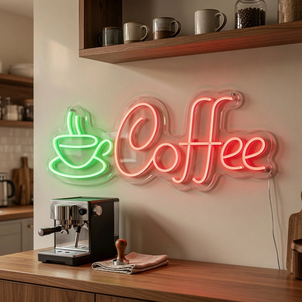 Coffee Coffee Bar Wall Art LED Neon Sign - 02 High-Converting Product Image