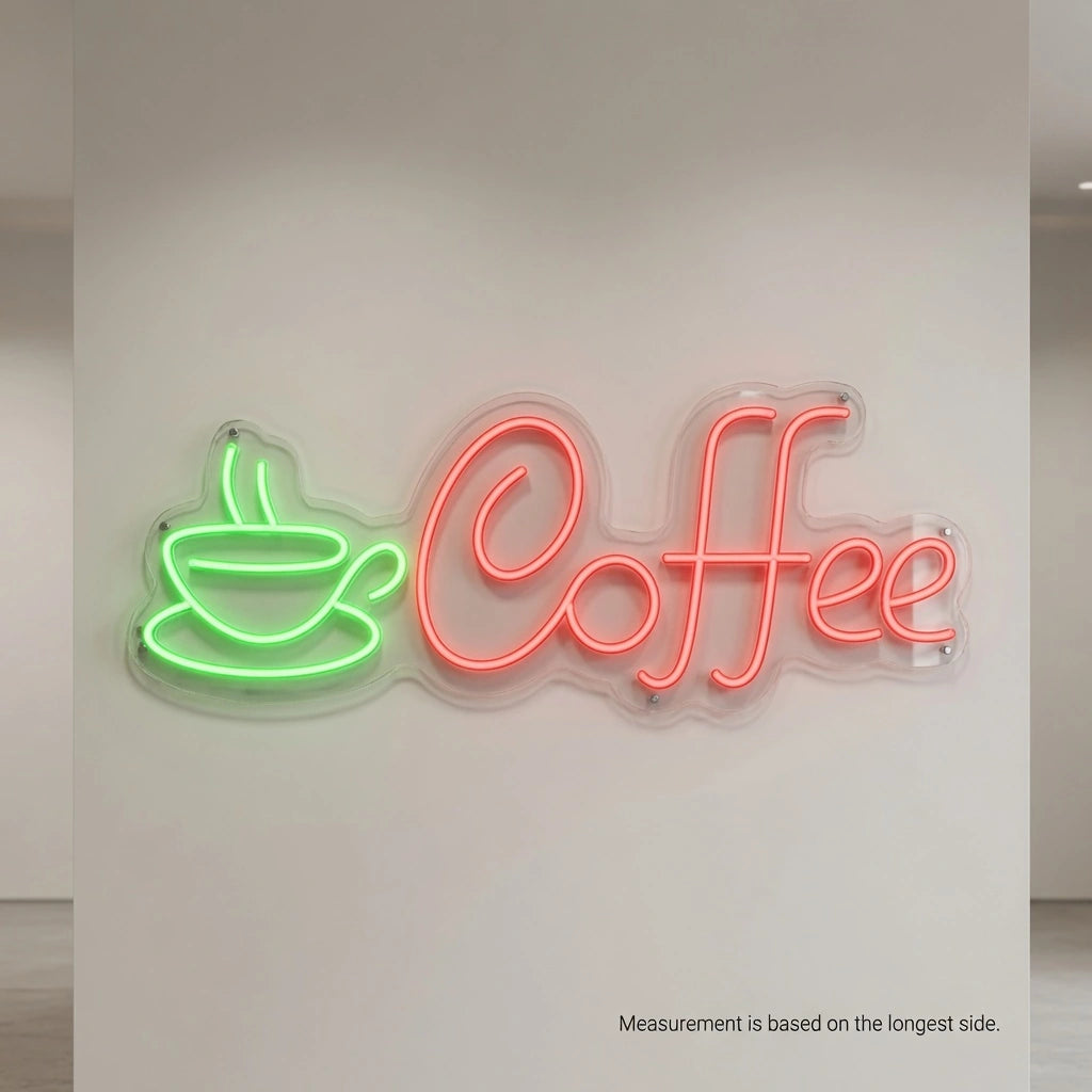 Coffee Coffee Bar Wall Art LED Neon Sign - 04 Size Image
