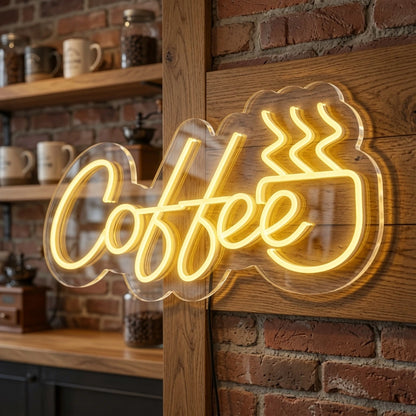 Coffee Coffee Shop Wall Art LED Neon Sign - 02 High-Converting Product Image