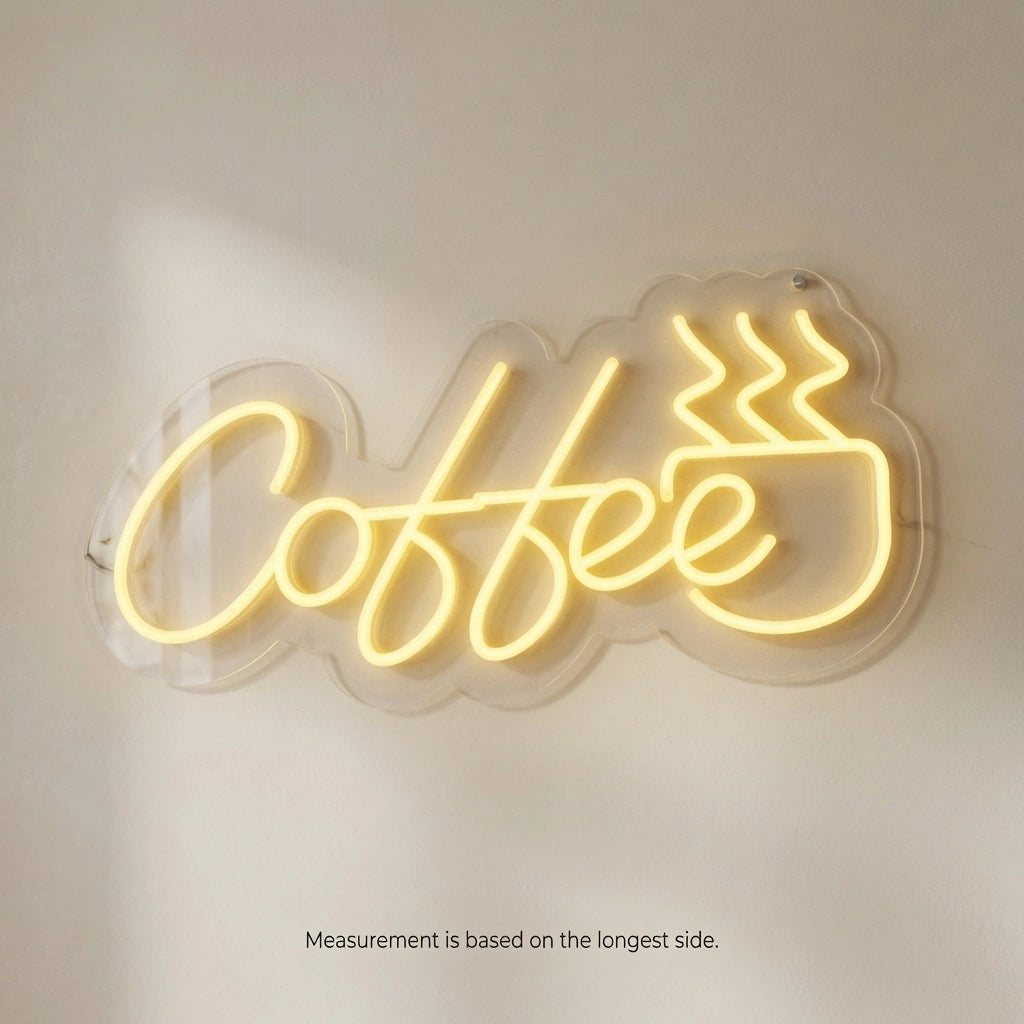 Coffee Coffee Shop Wall Art LED Neon Sign - 04 Size Image