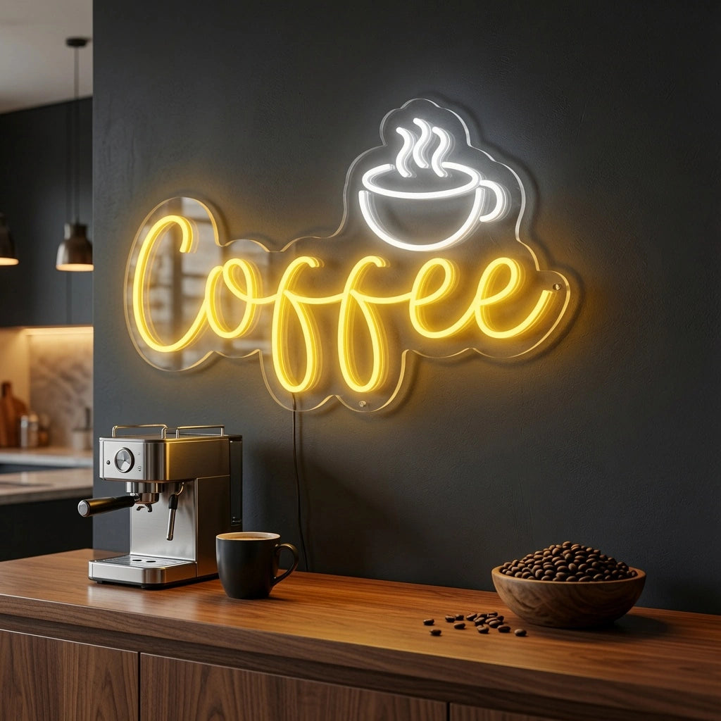 Coffee Counter Wall Art LED Neon Sign - 02 High-Converting Product Image