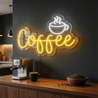 Coffee Counter Wall Art LED Neon Sign - 02 High-Converting Product Image
