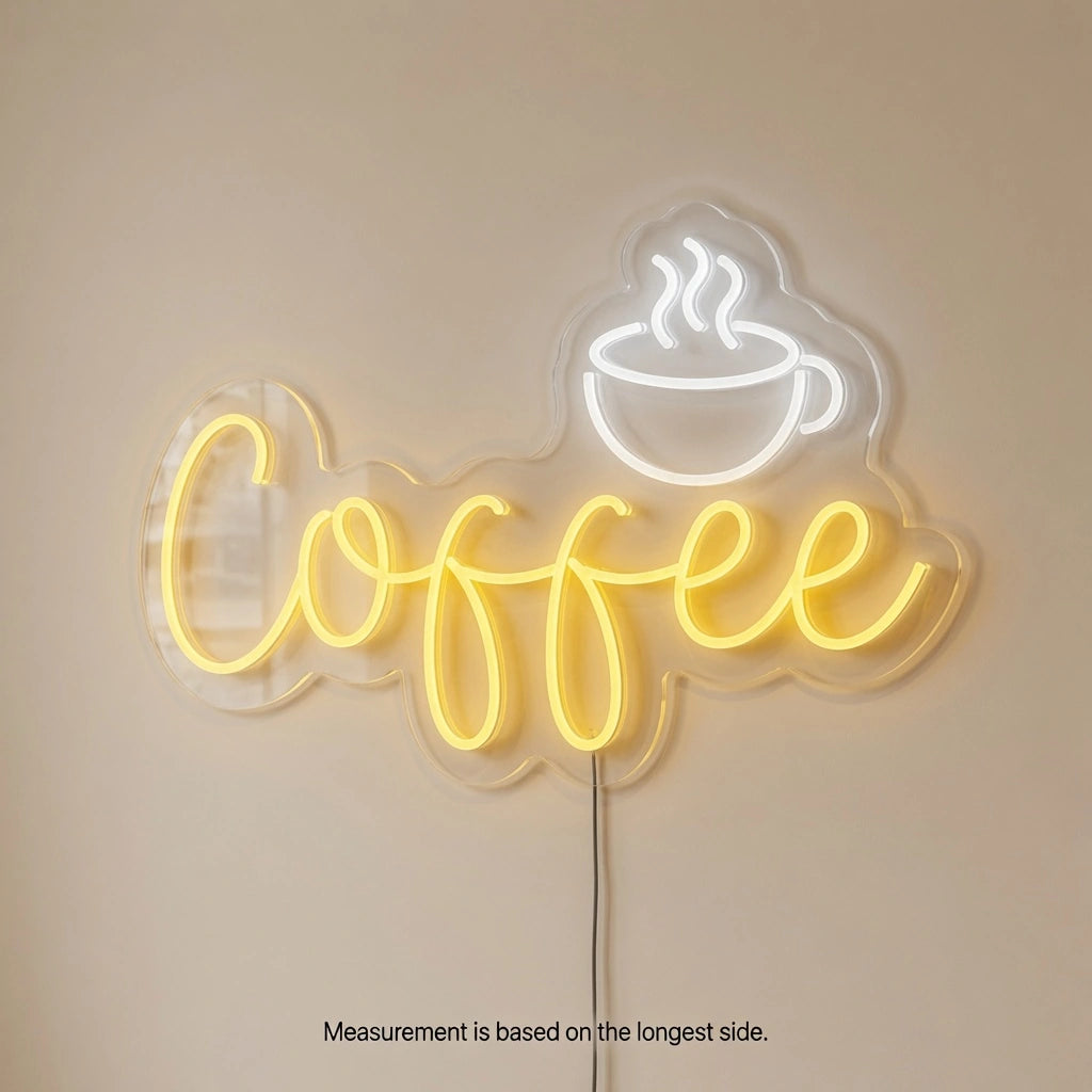 Coffee Counter Wall Art LED Neon Sign - 04 Size Image