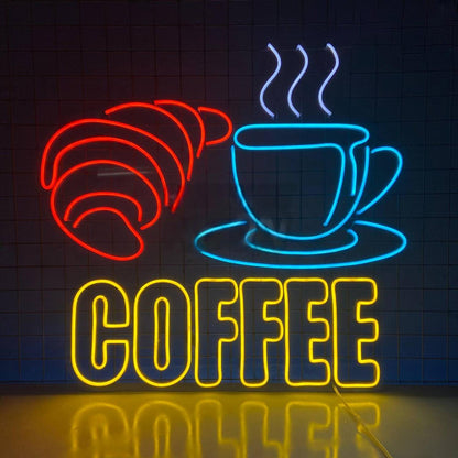 Coffee Croissant Led Neon Sign | Shineneon