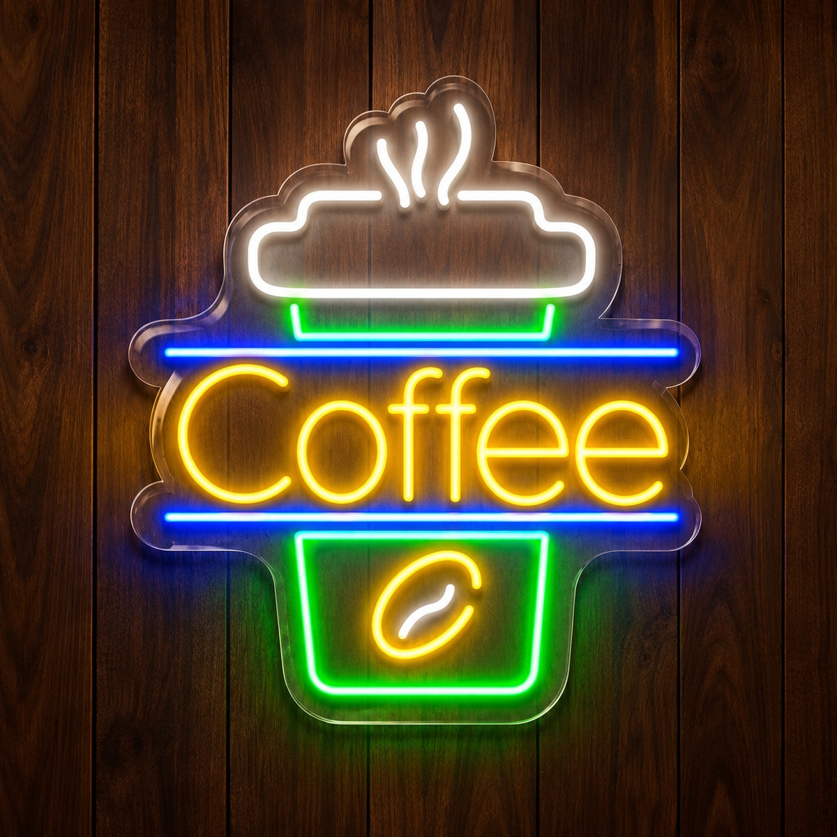 Coffee Cup Bean LED Neon Sign - product hero