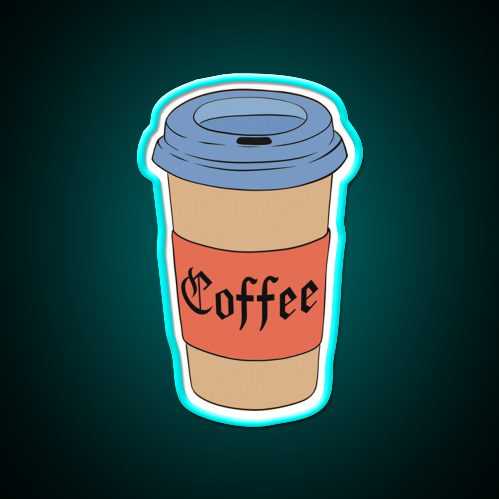 Coffee Cup Calligraphy Cafe Led Neon Sign Espresso Bar Art Rgb Color