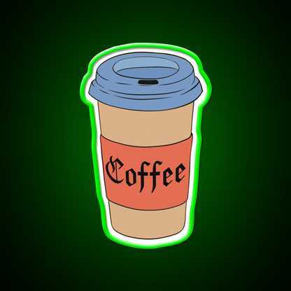 Coffee Cup Calligraphy Cafe Led Neon Sign Espresso Bar Art Rgb Color