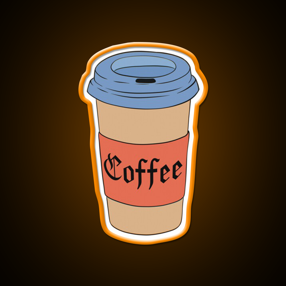 Coffee Cup Calligraphy Cafe Led Neon Sign Espresso Bar Art Rgb Color